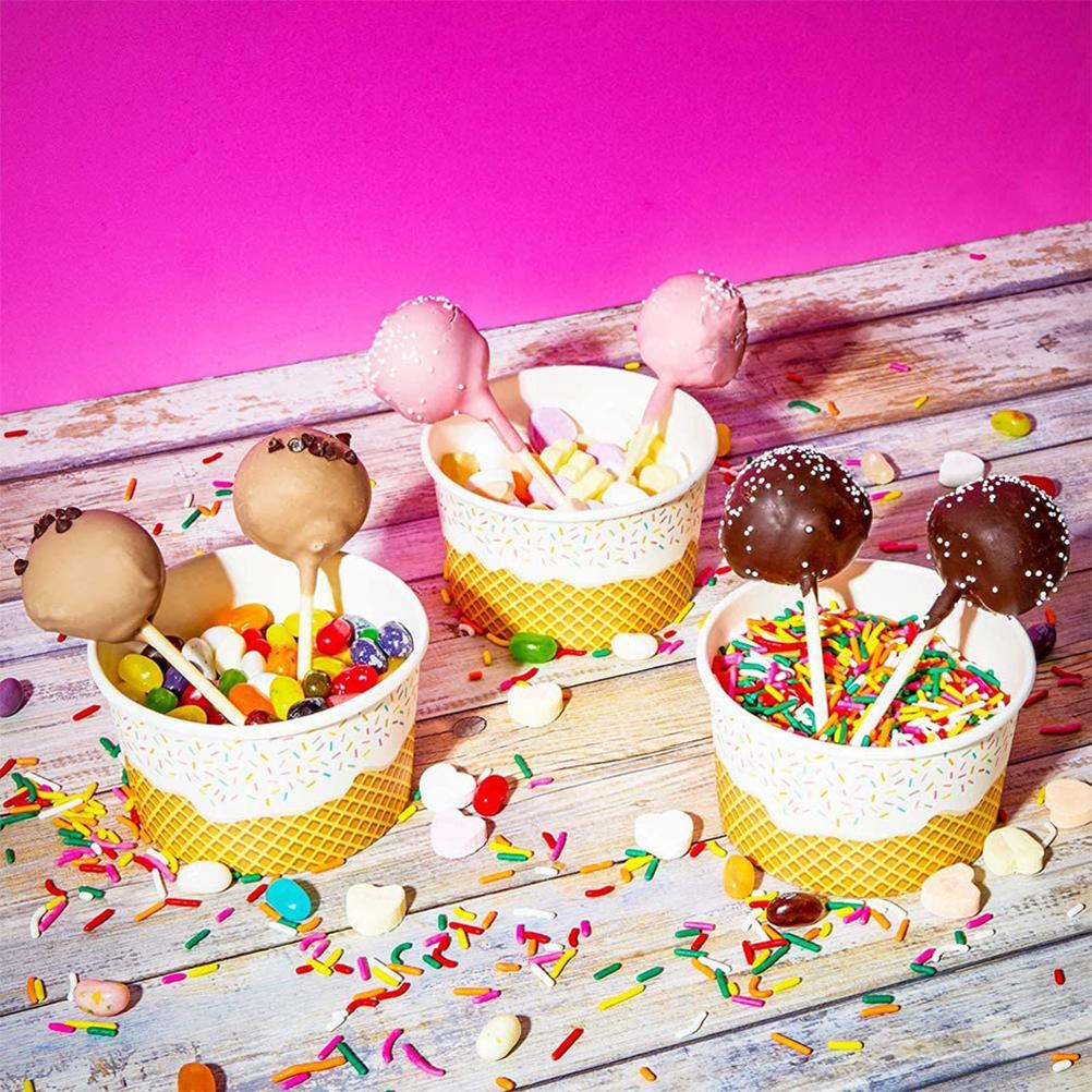 100 Stück Kuchenstäbchen Plastik Schokoladenstäbchen Kuchen Dekoration
