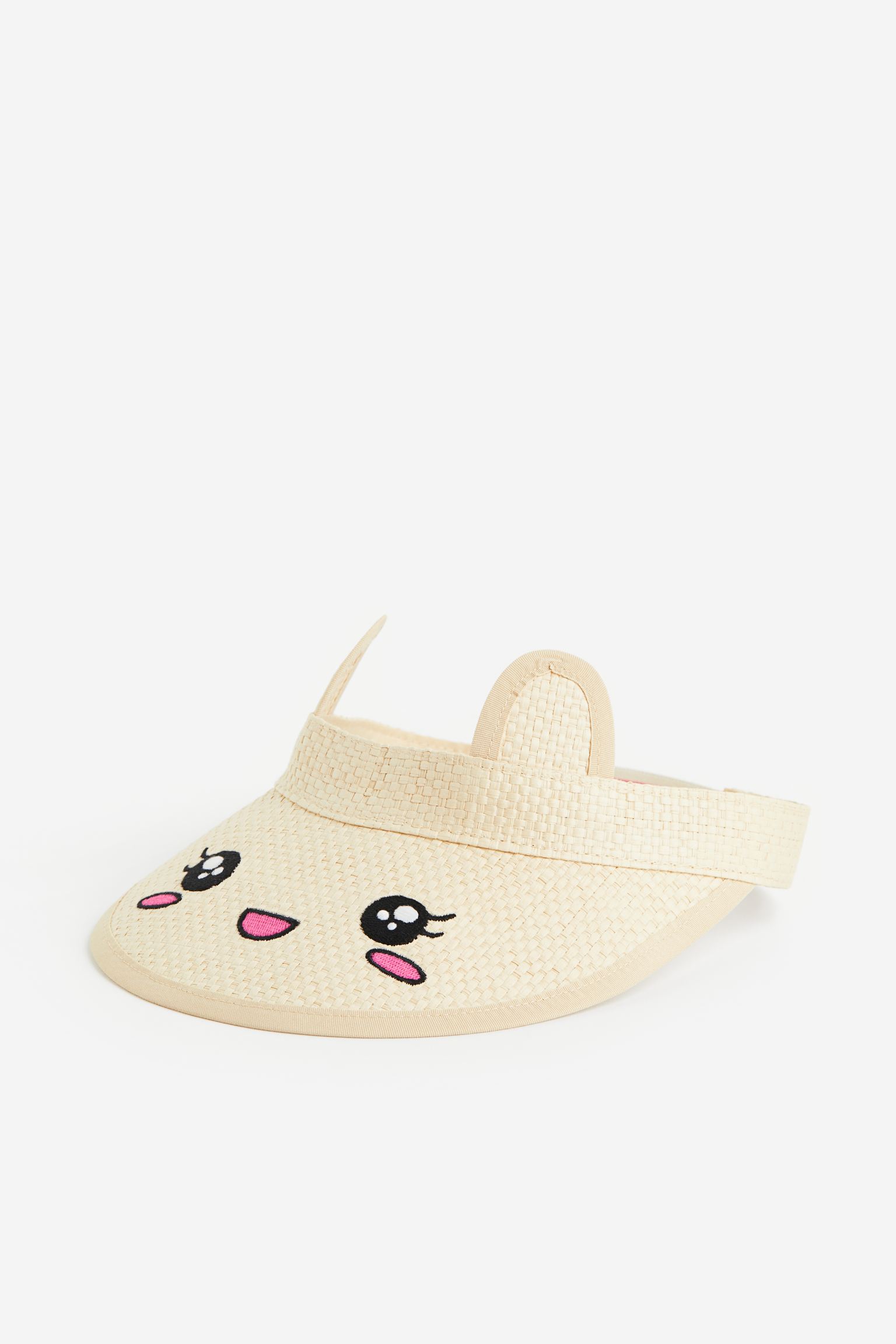 

Appliquéd straw sun visor