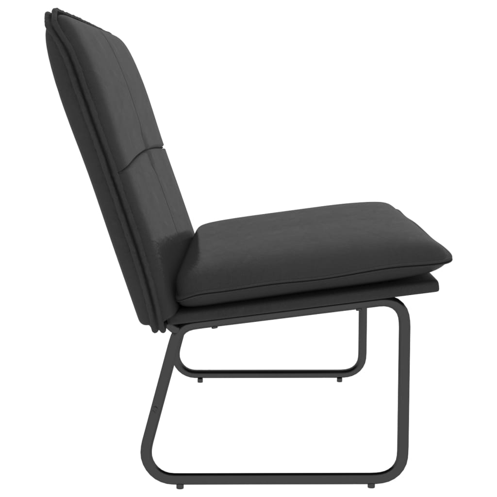 Black Bench 100 x 75 x 76 cm Faux Leather
