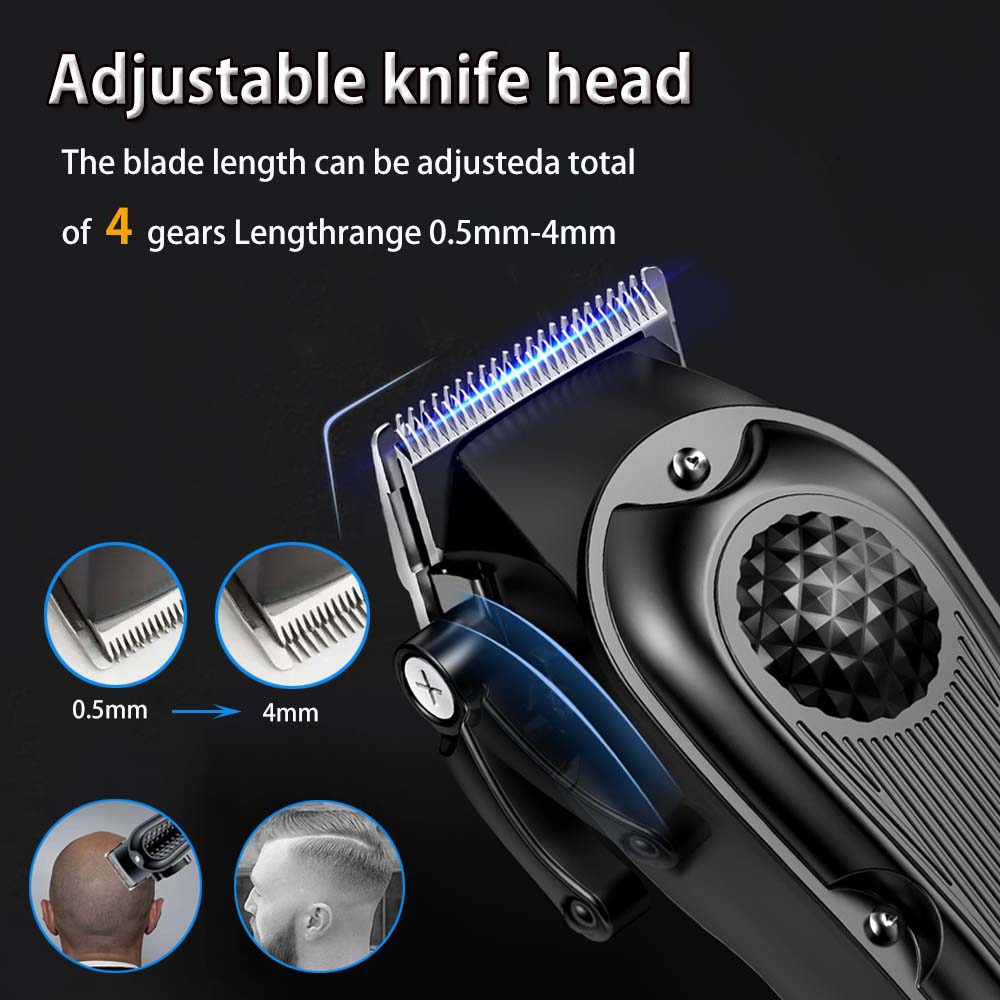 Professional Cordless Hair Clipper for Men Electric Barber Clipper & Trimmer Rechargeable Hair Cutting Tools