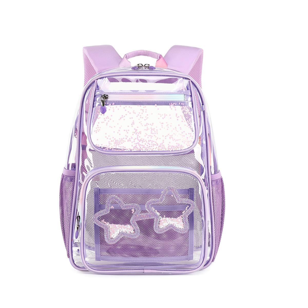 

Прозорий шкільний рюкзак Рюкзак для початкової школи Рюкзак для дівчинки-підлітка Легкий водонепроникний рюкзак 29*15*43CM