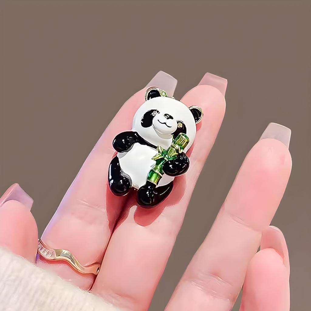 Chinese Style Red Panda Brooch Cute Male And Female Niche Pin High-End Brooch Rising Creative Gift Accessories