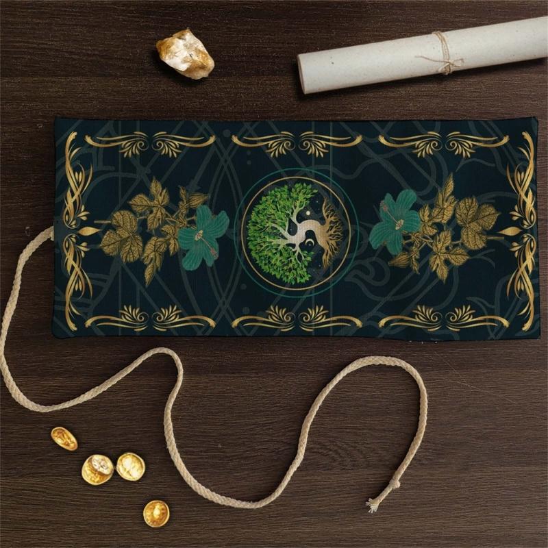 Divinations Card Carriers Foldable Bag Card Organizers Game Card Storage Pouches Rolls Up Tarots Card Carrying Sleeve