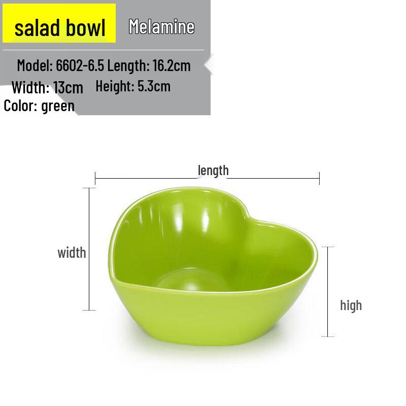Yi Pan Melamine Heart Breakfast Bowl Set
