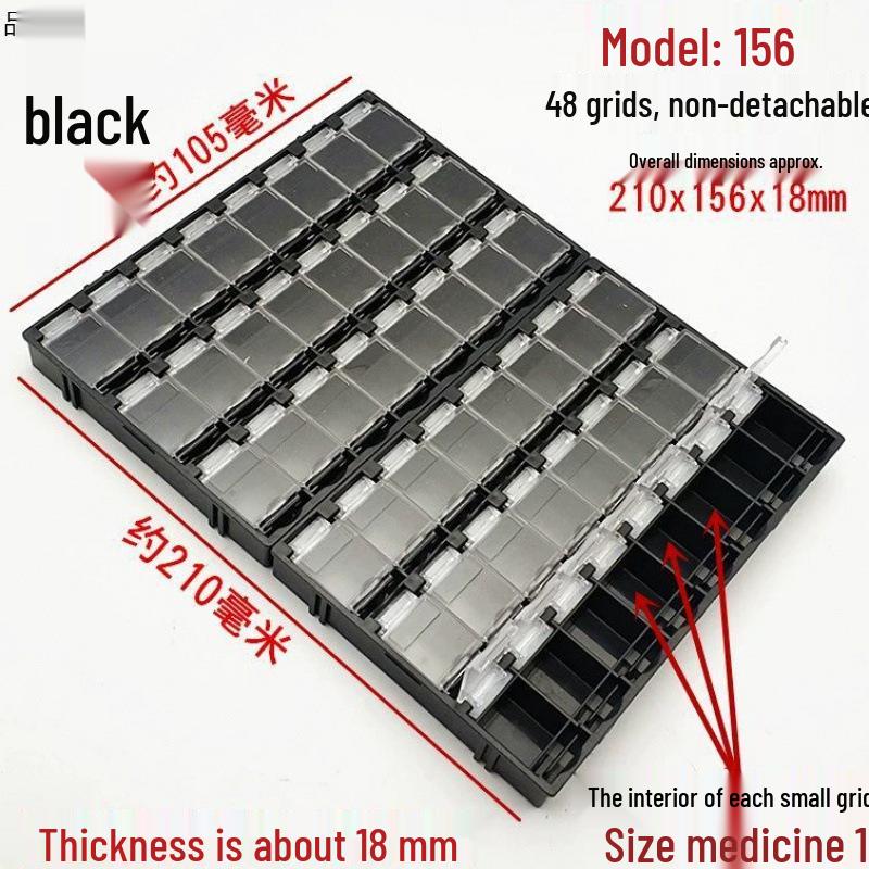 SMT Patch Electronic Organizer: Resistor & Capacitor Grid Plastic Box