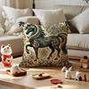 Indian Tree Of Life Cushion Cover Anti-dustmite Pillowcase Invisible Zipper Silky Short Plush Sofa Cushion Cover