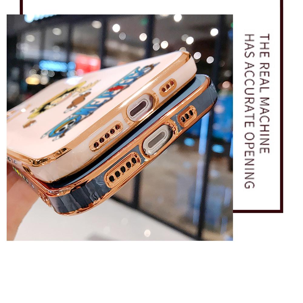 Colorful Printing Patterns Square Edge Pattern Casing Plated Phone Shell Luxury Plating Soft Phone Case for Huawei Honor Xiaomi Redmi