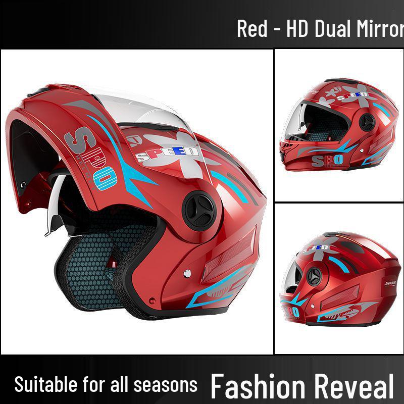 Certified All-Season Flip-Up Electric Scooter Helmet for Men & Women