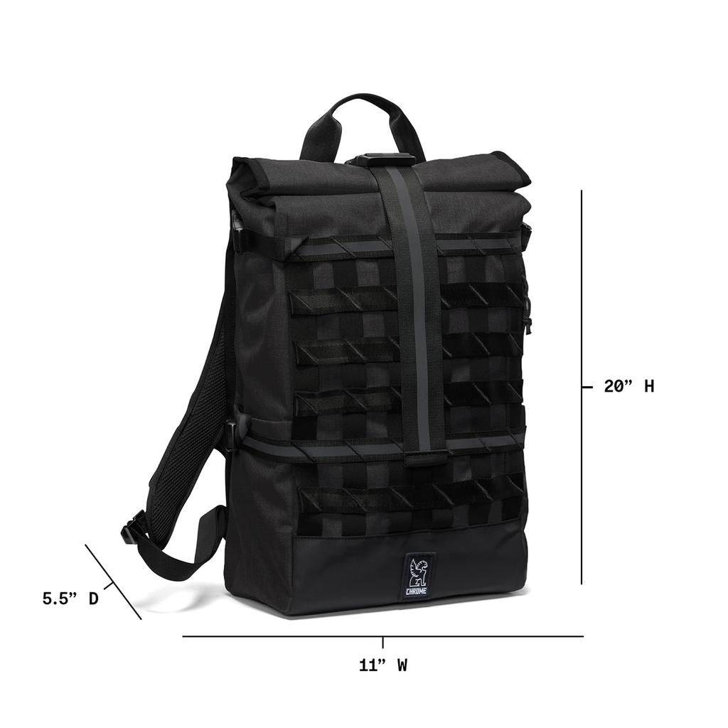 Chrome BARRAGE 22L PACK Backpack (Current Model) BKBLACK Black 22L Fully Waterproof