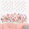 4 sheets Beautiful Flower Wall Stickers PVC Aesthetic Wallpaper Background Decor Decals  Bedroom