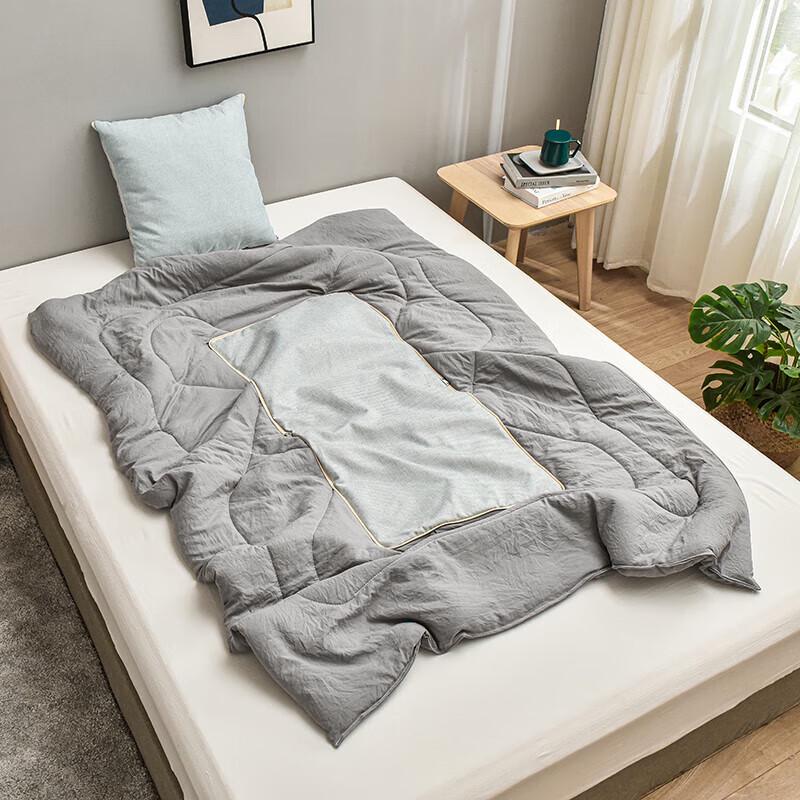 Hans Home Textile Cotton Linen Convertible Pillow Quilt