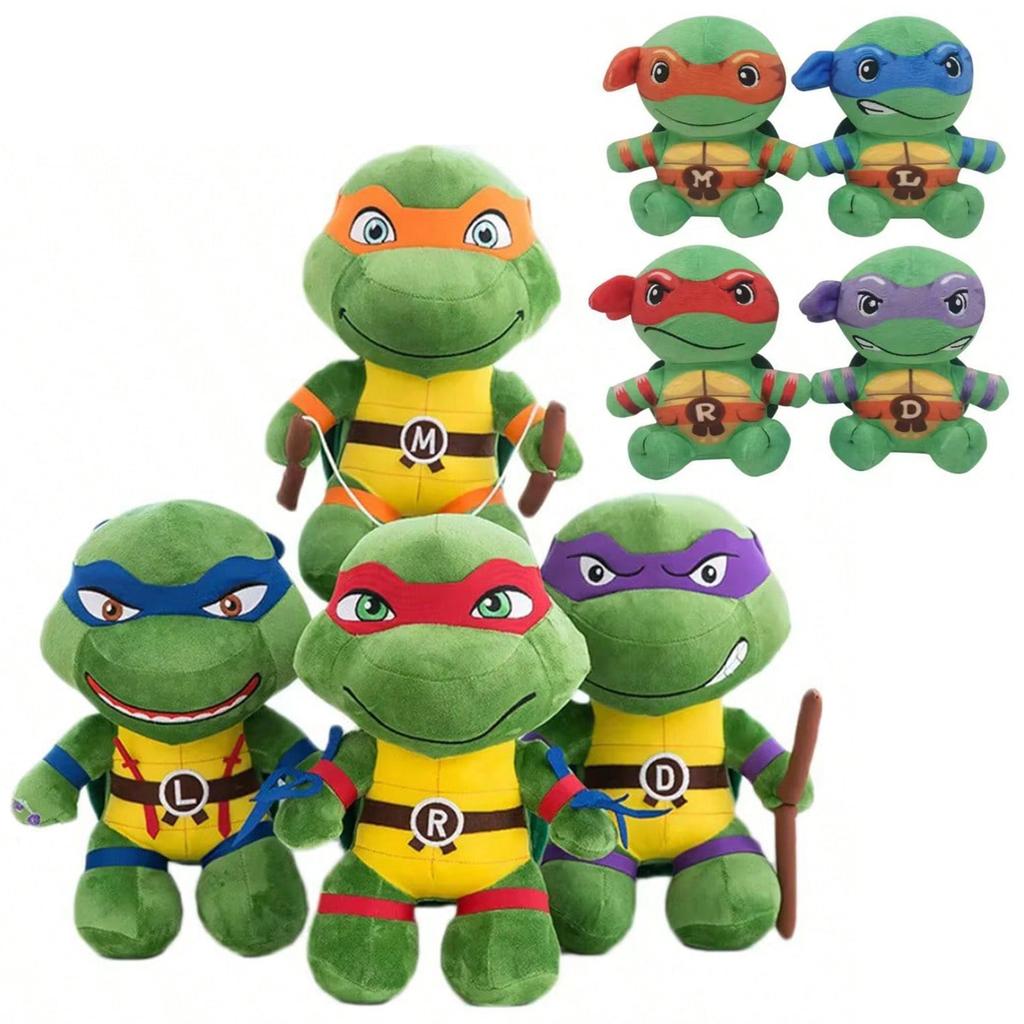 25cm Anime Plush Toys Mutant Ninja Turtles Cute Cartoon Donatello Raphael Leonardo Dolls Christmas Birthday Gifts