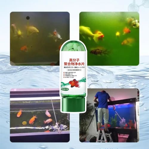 Powerful Polymer Water Purification Tablets for Aquariums. Instantly Removes Turbidity. Safe for Fish, Plants, and Invertebrates. Promotes Healthy Fis