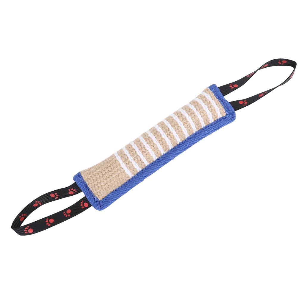 Dog Bite Pillow Tear Resistant Interactive Portable Puppy Training Jute Tug Toy with Strong Handles