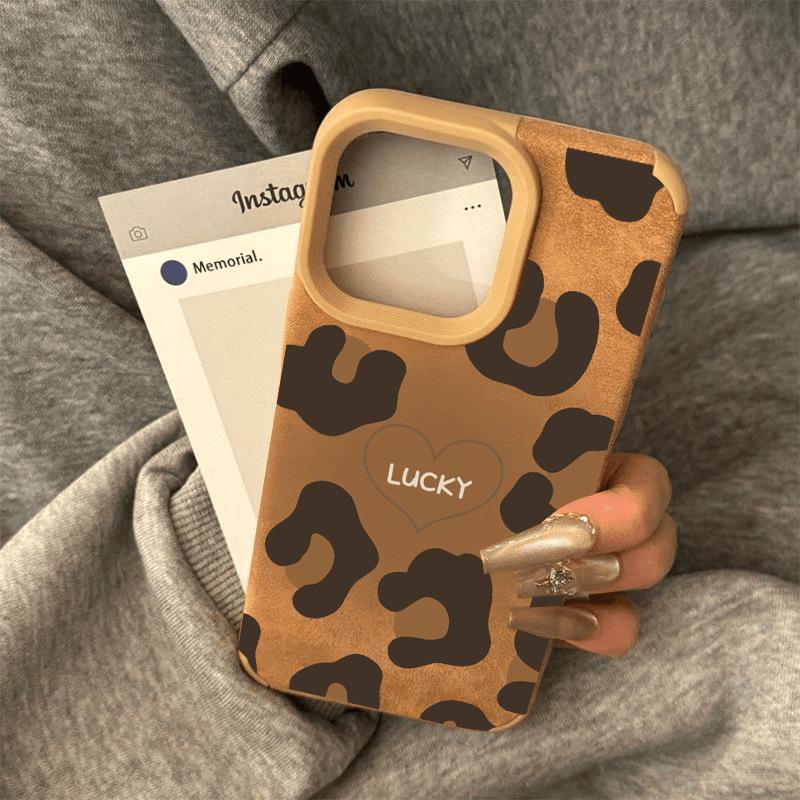 Retro Leopard Print for Apple 16 PROMAX Mobile Phone Case for IPhone 15 Trendy Style 13 Fur 14 Maillard 12 Soft