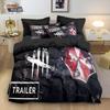 Black Player Game Bedding Set Resident Evil Quilt Cover With Pillowcases 3D Digital Printed Bedding Set Twin Full Queen King