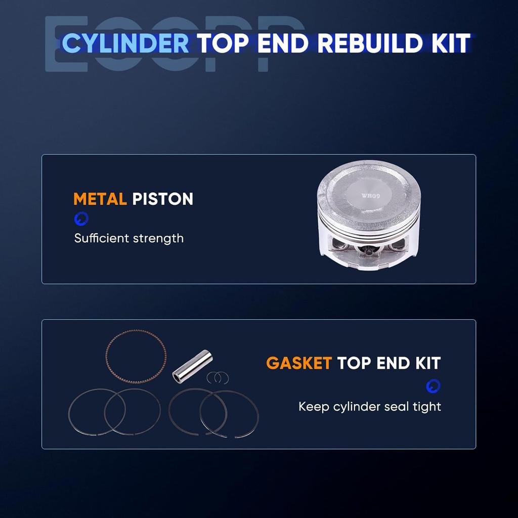 ECCPP Cylinder Piston Ring Gasket 2000-2006 for Honda Rancher 350 TRX350 Compatible fit for Cylinder Piston Gasket Top End Kit 13010-HN5-671