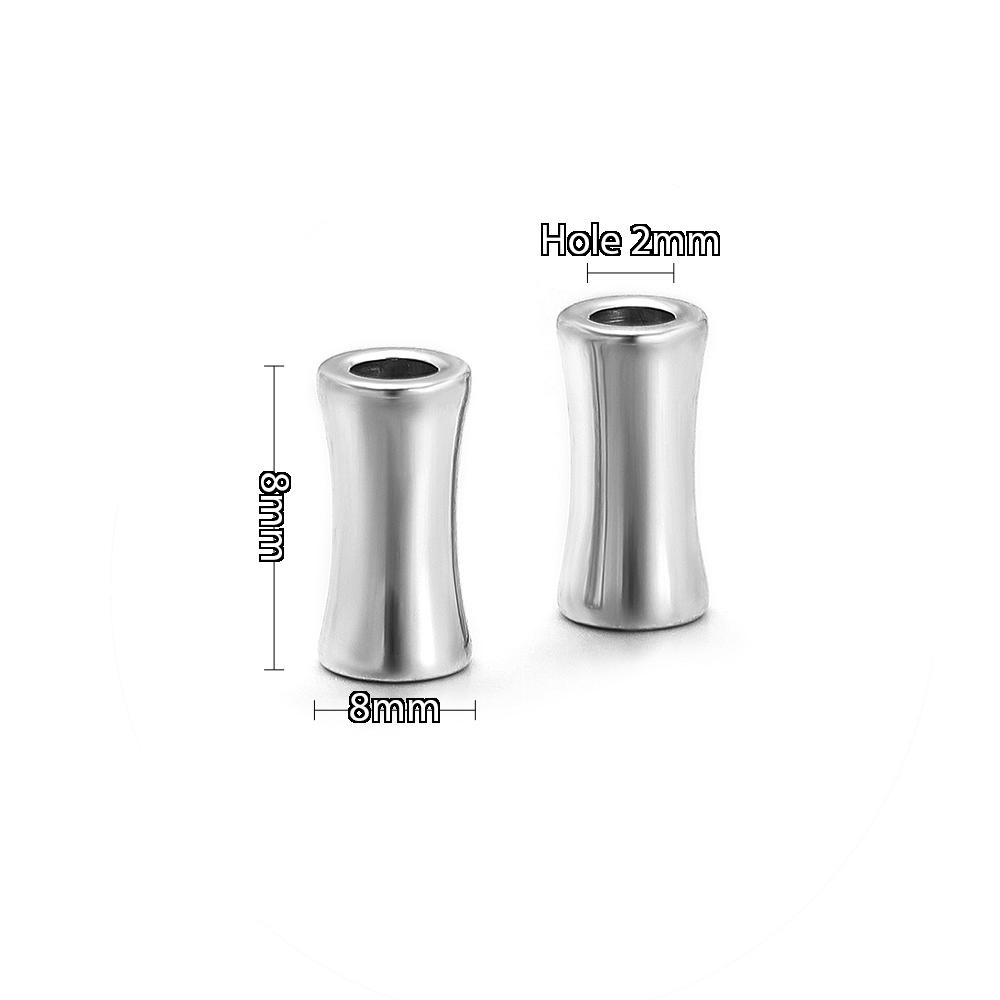 

20Pcs Stainless Steel Big Hole 8mm Loose Cylinder Bead Spacer Beads for DIY Bracelets Finding Necklace Jewelry Making Supplies