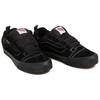 Vans Knu Skool Puffy Tongue 3D Molded Sidestripe Oversized Chunky Laces Unisex Black Suede Canvas VN000CRPBMA