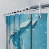 Blue Ocean Whales Shower Curtain Fabric Waterproof Decor Bathroom Liner For Home Bath Decoration Blue/White