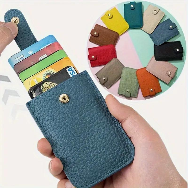 1PCS Large-capacity Pull-out Card Holder with Multiple Card Slots, Convenient ID Card and Bank Card Storage Clip, Anti-demagnetization ID Card Holder