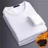 Winter Men Thickening Velvet Warm Men's Long-sleeved Thermal Underwer Male Round Neck Fashion T-shirt