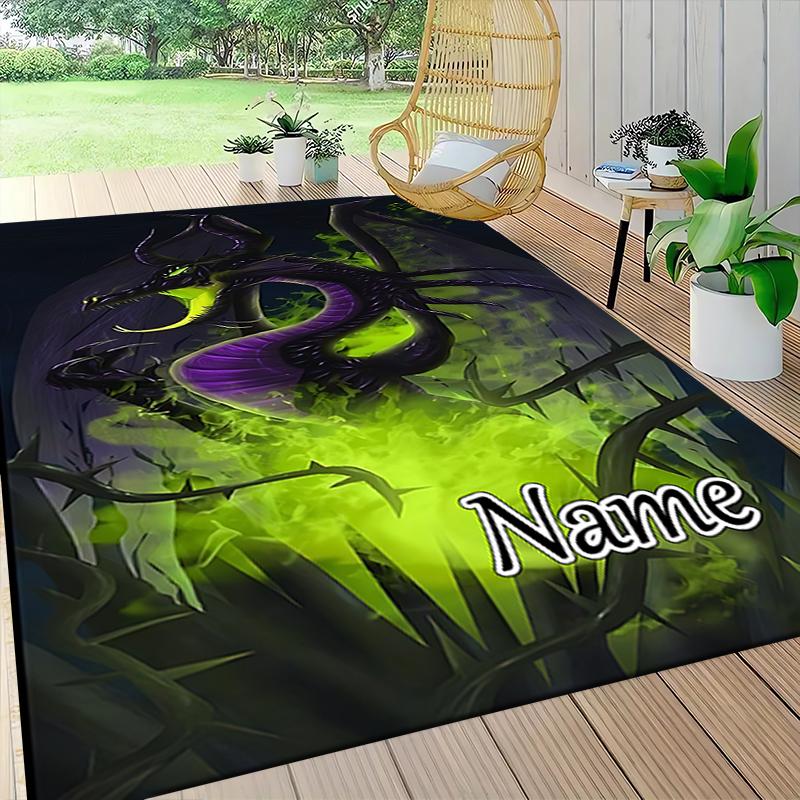 Custom Name Undersea Mermaid Adventure Carpet Rug Customizable Soft Washable Anti-Slip Home Living Room Sofa Mats Personalized Rug. 0909359