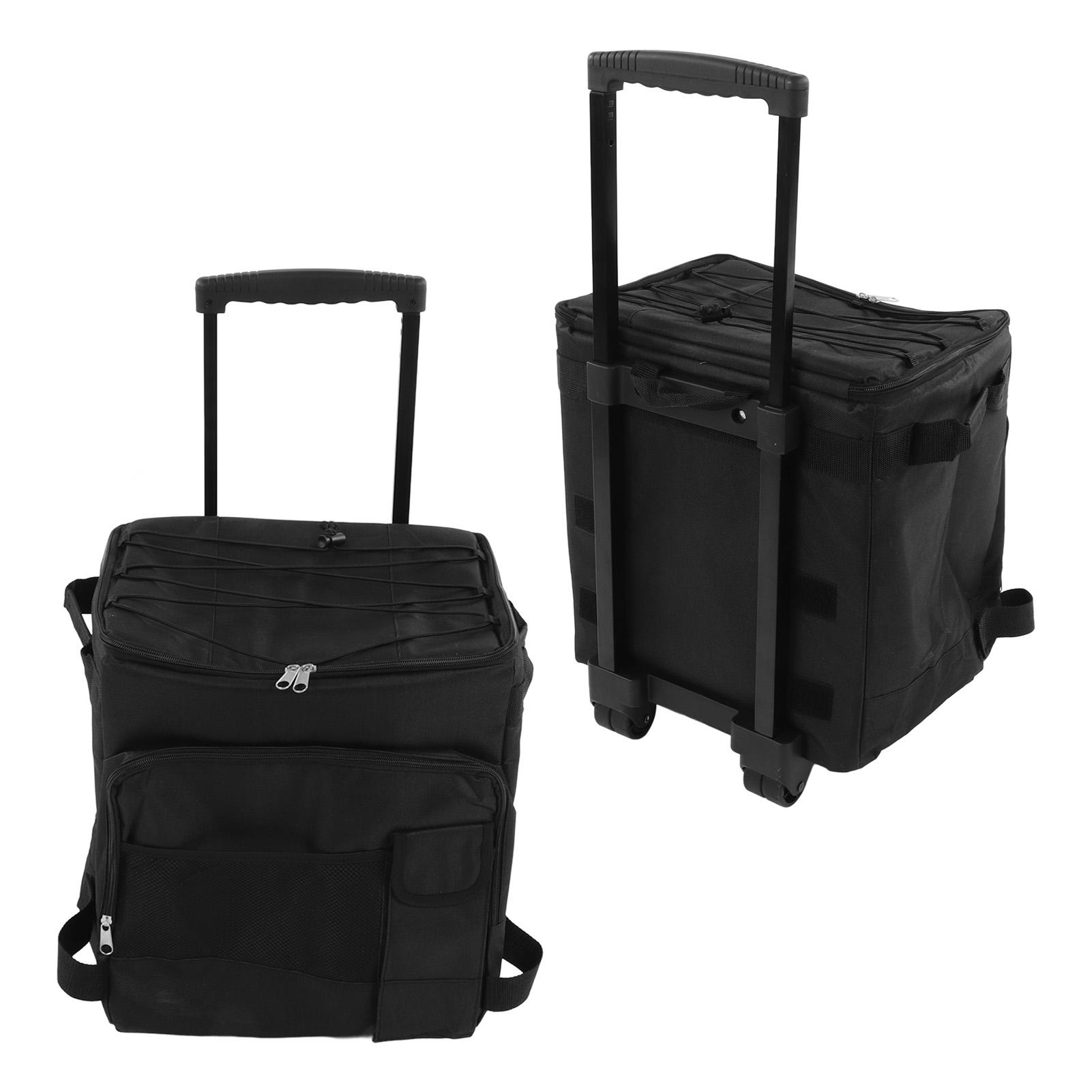 

43L Переносной термобокс на колесах с двойной молнией, водонепроницаемый, портативный, изотермический, на колесах, сумка-холодильник с ручкой для пикника, кемпинга