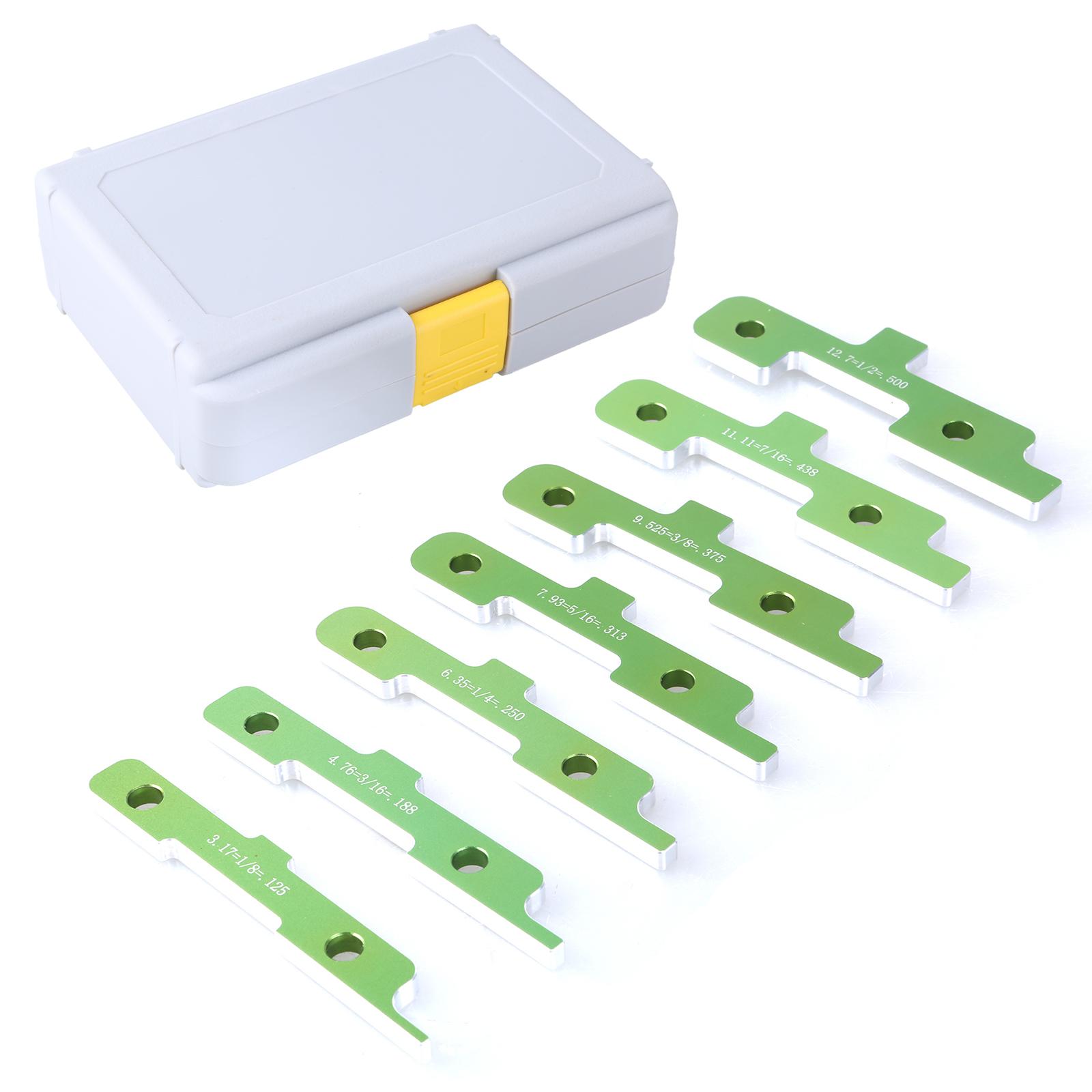 

7 шт. Установка стола фрезера Алюминиевый деревообрабатывающий блок Установка высоты измерительный блок для стола фрезера Инструмент для измерения высоты