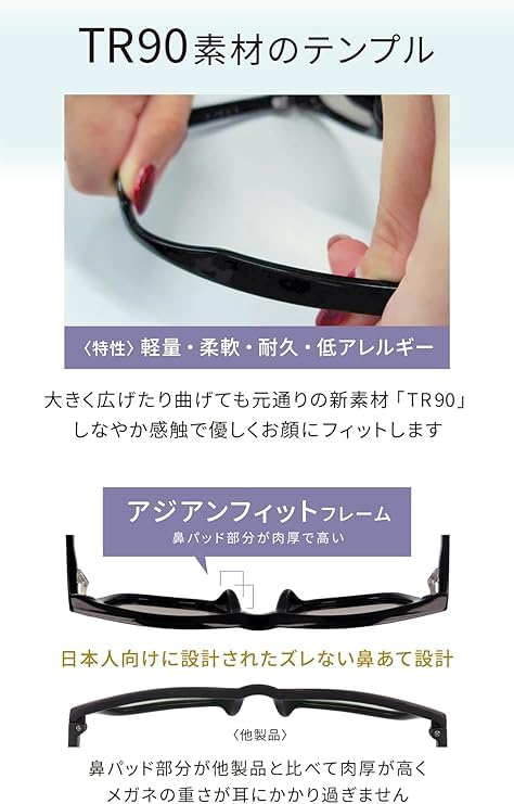 Fujita Optical evais UV für Herren und TR90 Polarisierte Schwarze Sonnenbrille, Polarisiert, Phototrope, Schutz, 99,9% Sichtbarkeit, Leichtgewicht,