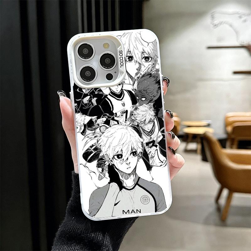 

Blue L-Lock Nagi Seishiro Shockproof Phone Case for iPhone 17 Air 16 16E 15 Pro Max 14 Plus 13 Mini 12 Back Cover Anti Fall Fund iPhone 16E