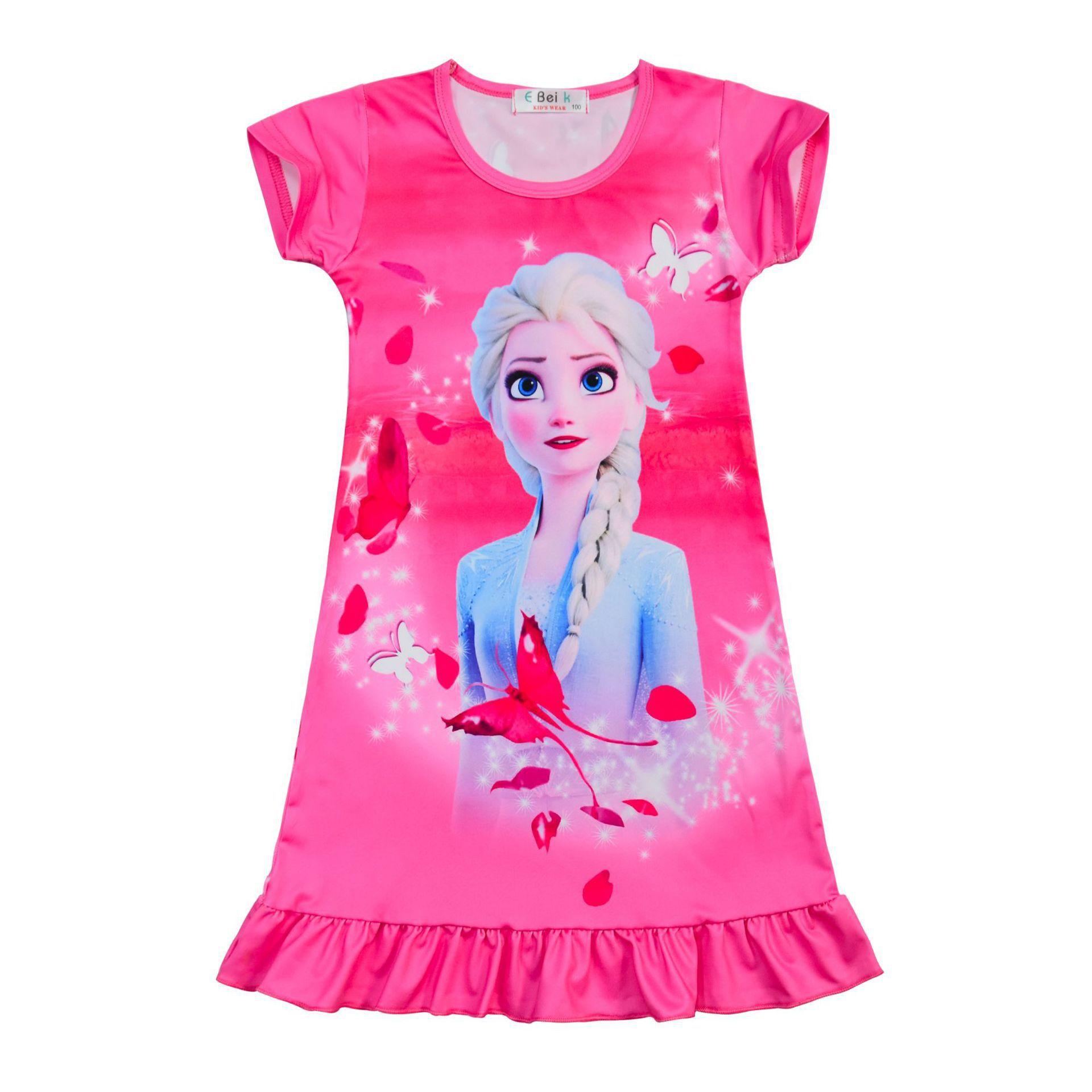 Girls Dress, Frozen Digital Printing, Children S Loungewear Pajamas Pajamas Skirt 3121 100