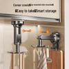 Wall-Mounted Rotating Suction Cup Storage Rack: Organize Spoons, Ladles & Cutting Boards Without Drilling