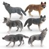 Simulation Animal World Growling Wolf Little Gray Wolf Arctic Wolf Children'S Cognitive Model Static Ornament Toy