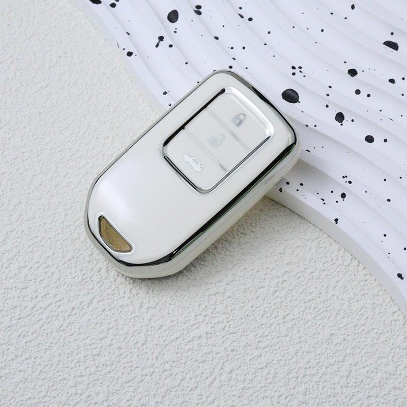 Tpu Car Key Case Cover Fob Shell For Honda Grace Ix Civic Hrv Crv Xrv Cr-V Crider Odyssey Pilot Fit Accord - 3 Bottons