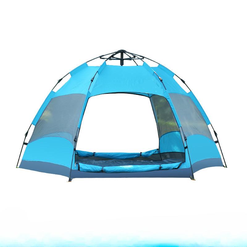

Шестиугольная палатка на 4-6 человек, автоматическая семейная палатка для кемпинга, дикая кемпинговая юрта, двухслойная палатка tent