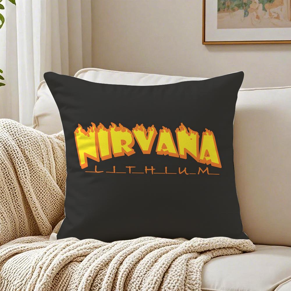 band grunge NNirvana Cushion Cover Pillowcase Antidustmite living Room Sofa Decor Cushion Room