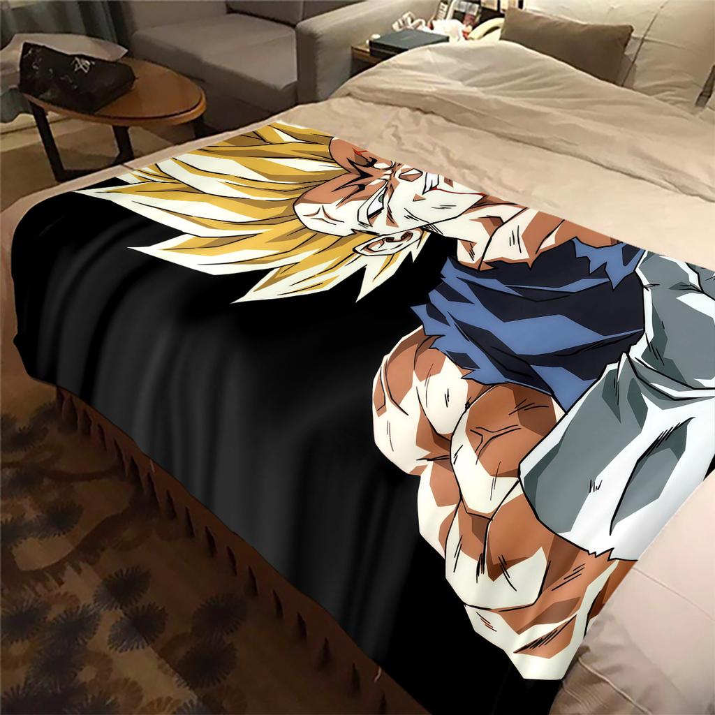 1 Stück Vegito Aufdruck Flanelldecke, Hohe Qualität für alle Jahreszeiten, Heimdekoration, Wärme und Komfort, Perfekt für Weihnachtsgeschenke