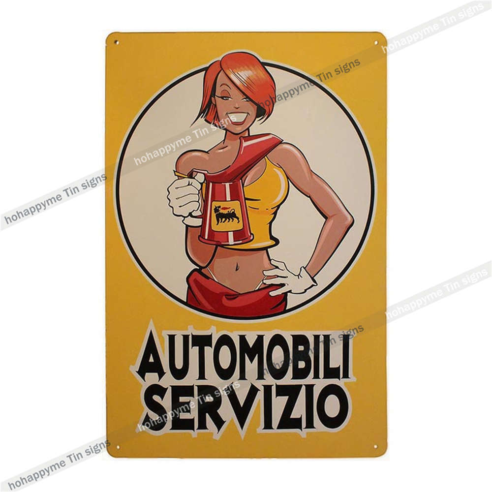 Oil Metal Sign Car Tyres Poster Decorative Garage Bar Club Cafe Man Cave Vintage Wall Art Tin Painting Plaque Home Decor 20x30cm