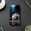 Football Sport Soccer Phone Case Black Silicone Soft For Samsung S25,S24,S21,S22,S23,S30,Ultra,S20,Plus,Fe,Lite