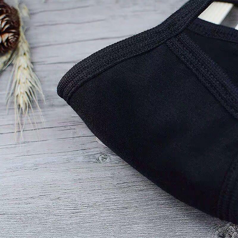 Black Cotton Two-layer Breathable Dust Mask