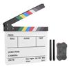 Acrylic Film Clapboard Plastic Film Clapboard Cut Action Scene Clapper Board with Magnetic Blackboard Eraser Pens