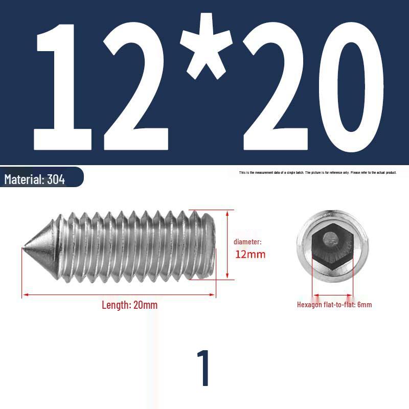 12.9 Edelstahl 304 Innensechskant Kegelspitze Gewindestift M2/M3