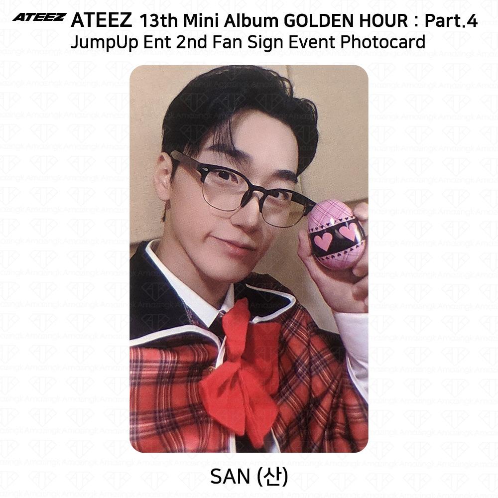 ATEEZ 13. Mini-Album Golden Hour Pt.4 JumpUpEnt 2. Fan-Zeichnung Fotokarte