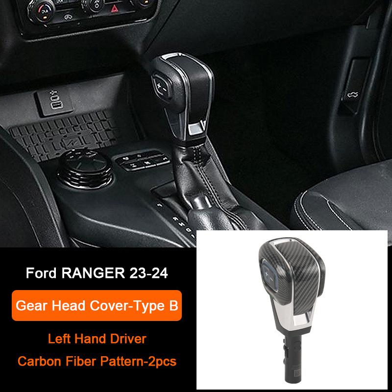 Carbon Fiber Interior Upgrade Overlay Covers For Ford Ranger Wildtrak T9 2023-2025 Rear Air Outlet Center Gear Shift Panel