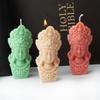 Buddhas Statue Silicone Candle Mould for Handmade Soap Gypsum Resin Aromatherapy Scented Candle Mould Desktop Decorations
