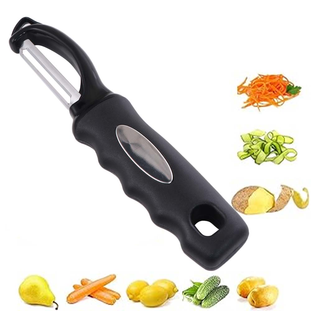 Efficient 2-in-1 Peeler Soft Grip Handle Anti-Slip Stainless Steel Peeler Heavy-Duty Ultra Sharp Fruit Utensils Cooking