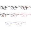Square Reading Eye Glasses +100 +150 +200 Women Men Myopia Eyeglasses -0.75 -1.0 -1.5 -2.0 Transparent Black Pink Blue