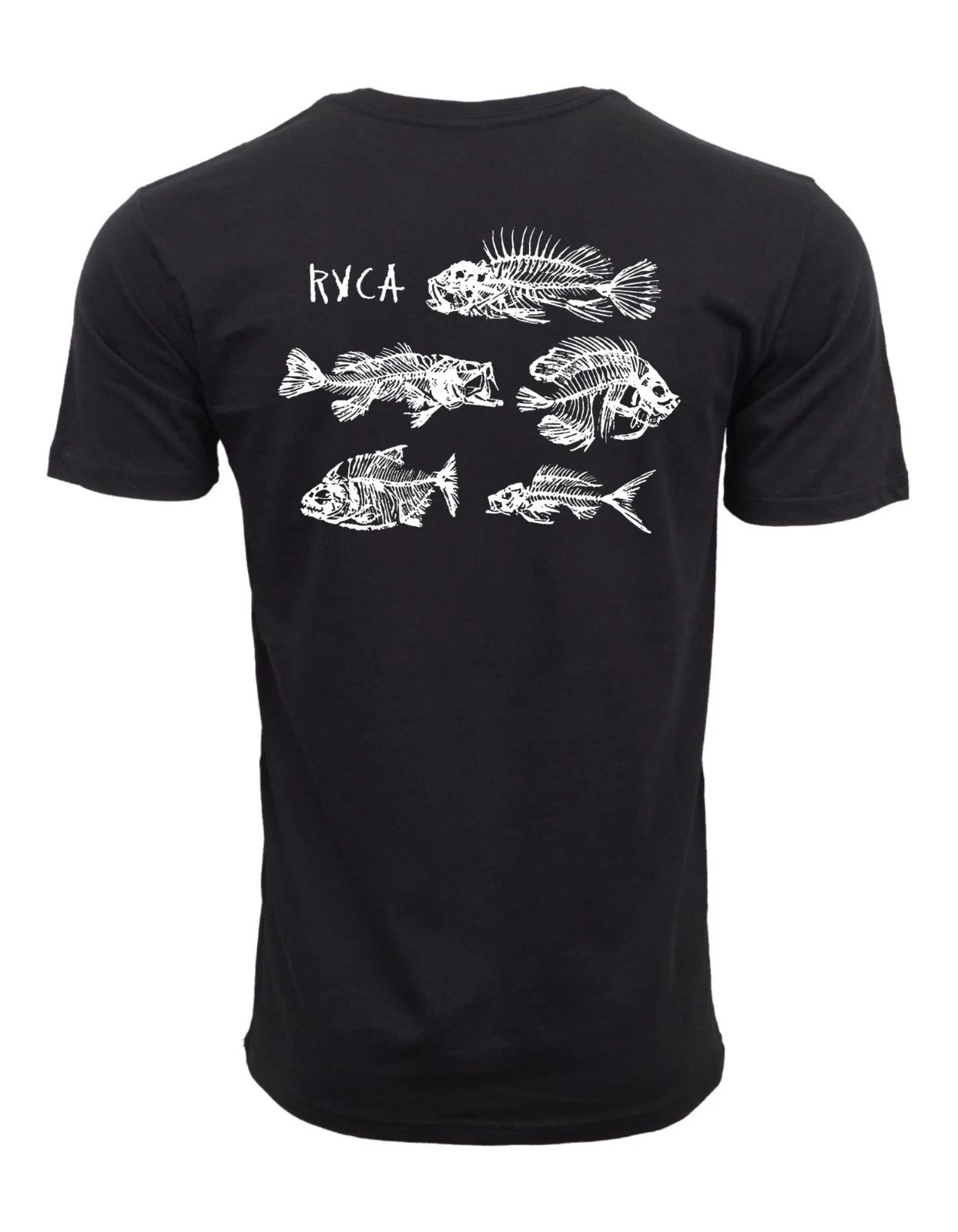 Men s Casual Graphic RVCA FISH SKULY MENS T SHIRT T-Shirt S
