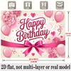 Party Backdrop Pink Flat Roses Bows Balloons Event Backdrop Decoration Birthday Party Decor